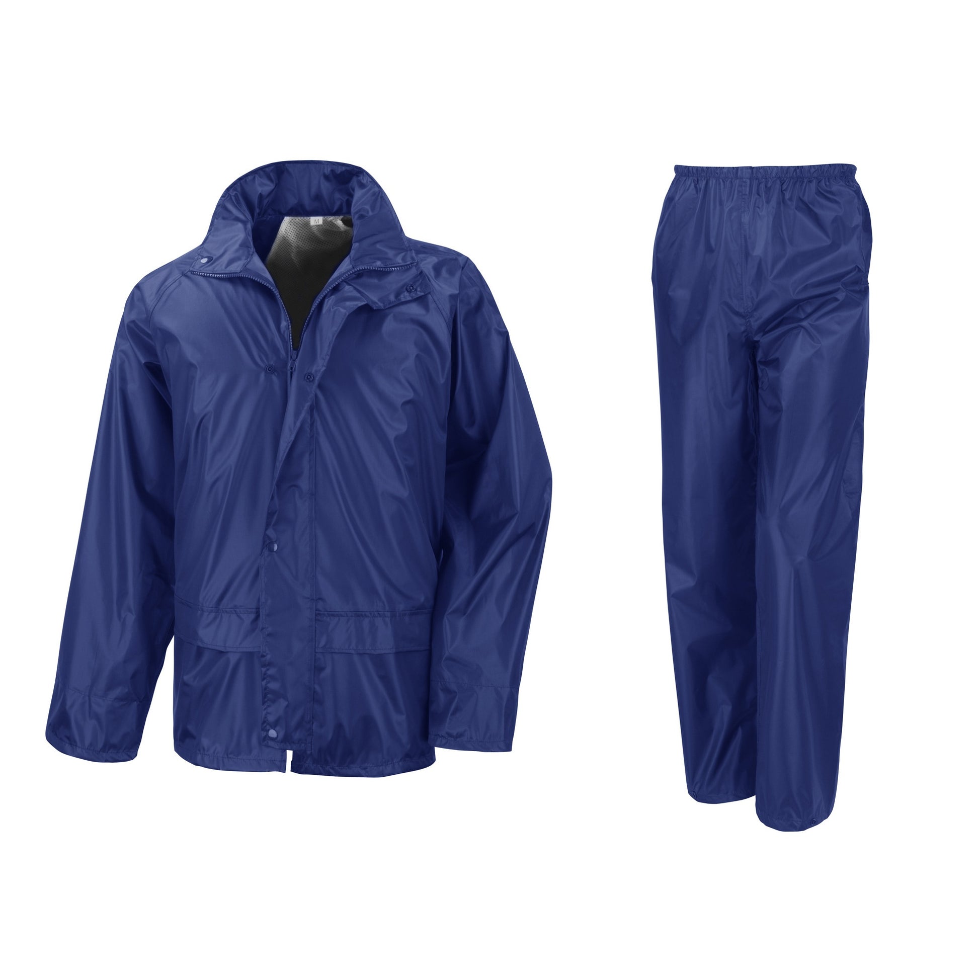Navy Blue - Close up - Result Mens Core Rain Suit (Trousers And Jacket Set)