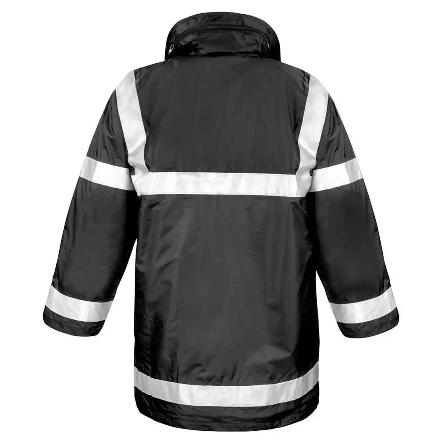 Black - Back - Result Mens Work-Guard Workwear Management Coat