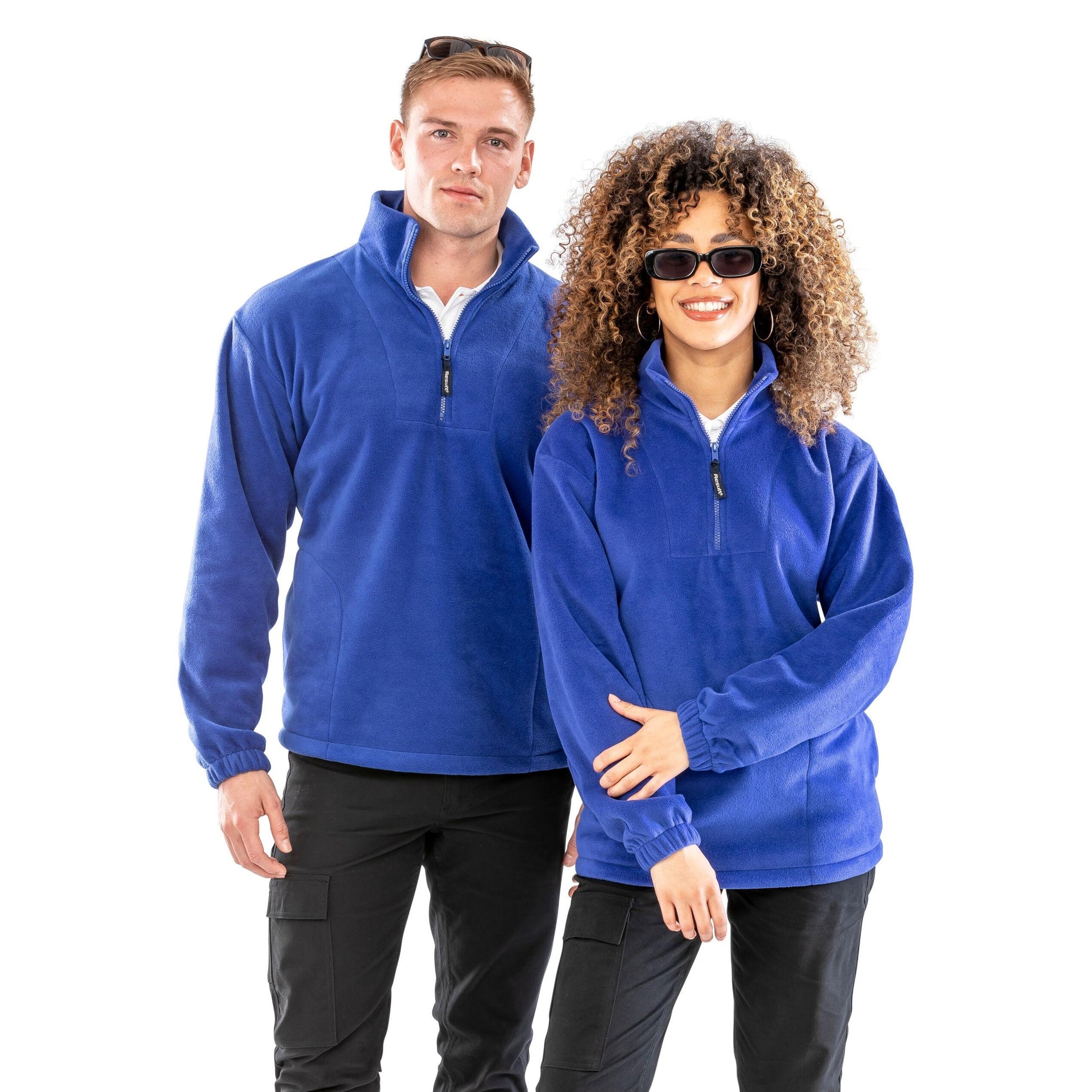 Forest Green - Front - Result Unlined Active 1-4 Zip Anti-Pilling Fleece Top