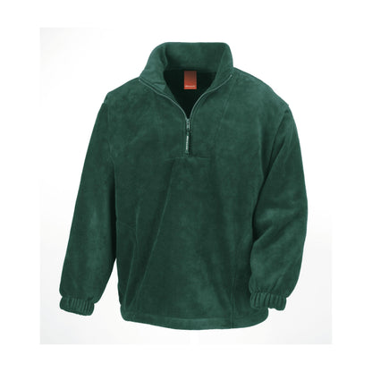 Forest Green - Back - Result Unlined Active 1-4 Zip Anti-Pilling Fleece Top
