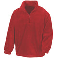 Red - Front - Result Unlined Active 1-4 Zip Anti-Pilling Fleece Top