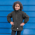 Black - Back - Result Childrens-Kids Full Zip Active Anti Pilling Fleece Jacket