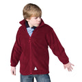 Burgundy - Back - Result Childrens-Kids Full Zip Active Anti Pilling Fleece Jacket