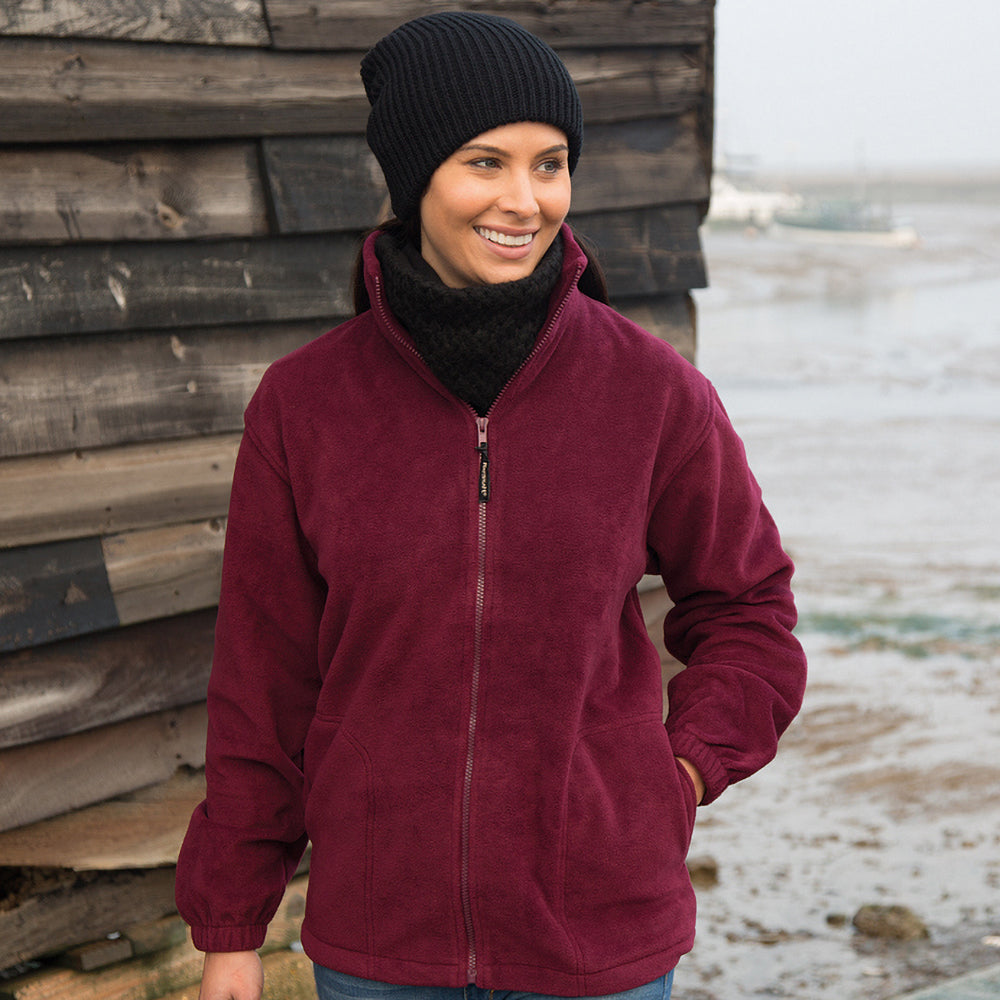 Burgundy - Back - Result Mens Full Zip Active Fleece Anti Pilling Jacket