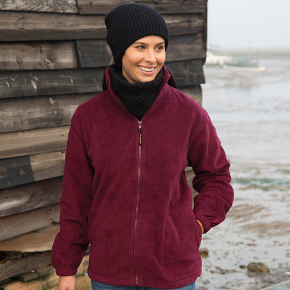 Burgundy - Back - Result Mens Full Zip Active Fleece Anti Pilling Jacket