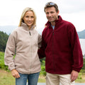 Burgundy - Side - Result Mens Full Zip Active Fleece Anti Pilling Jacket