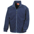 Navy Blue - Front - Result Mens Full Zip Active Fleece Anti Pilling Jacket