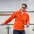 Orange - Side - Result Mens Full Zip Active Fleece Anti Pilling Jacket