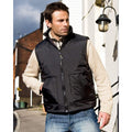 Black - Back - Result Fleece Lined Bodywarmer Water Repellent Windproof Jacket
