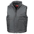 Dark Grey - Front - Result Fleece Lined Bodywarmer Water Repellent Windproof Jacket