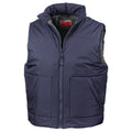 Navy Blue - Front - Result Fleece Lined Bodywarmer Water Repellent Windproof Jacket
