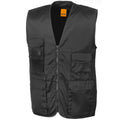 Black - Front - Result Mens Safari Waistcoat Jacket