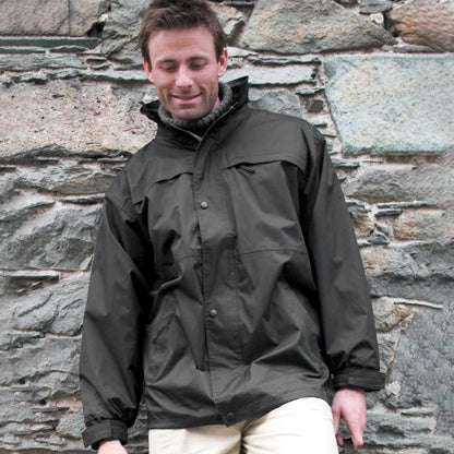 Black-Grey - Back - Result Mens Mid-Weight Multi-Function Waterproof Windproof Jacket