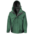 Bottle Green - Front - Result Mens 3 In 1 Zip And Clip StormDri Waterproof Windproof Jacket