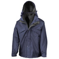 Navy Blue - Front - Result Mens 3 In 1 Zip And Clip StormDri Waterproof Windproof Jacket