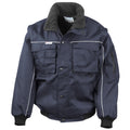 Navy-Navy - Front - Result Mens Workguard Zip Sleeve Heavy Duty Water Repellent Windproof Jacket