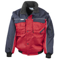 Red-Navy - Front - Result Mens Workguard Zip Sleeve Heavy Duty Water Repellent Windproof Jacket