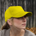 Yellow - Back - Result Unisex Plain Baseball Cap