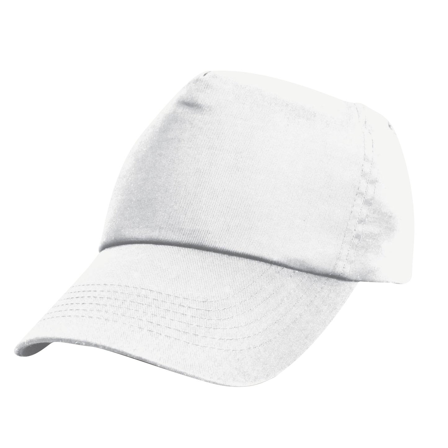 White - Front - Result Unisex Childrens-Kids Plain Basebll Cap
