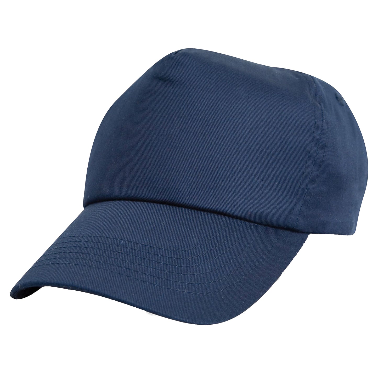Navy Blue - Front - Result Unisex Childrens-Kids Plain Basebll Cap