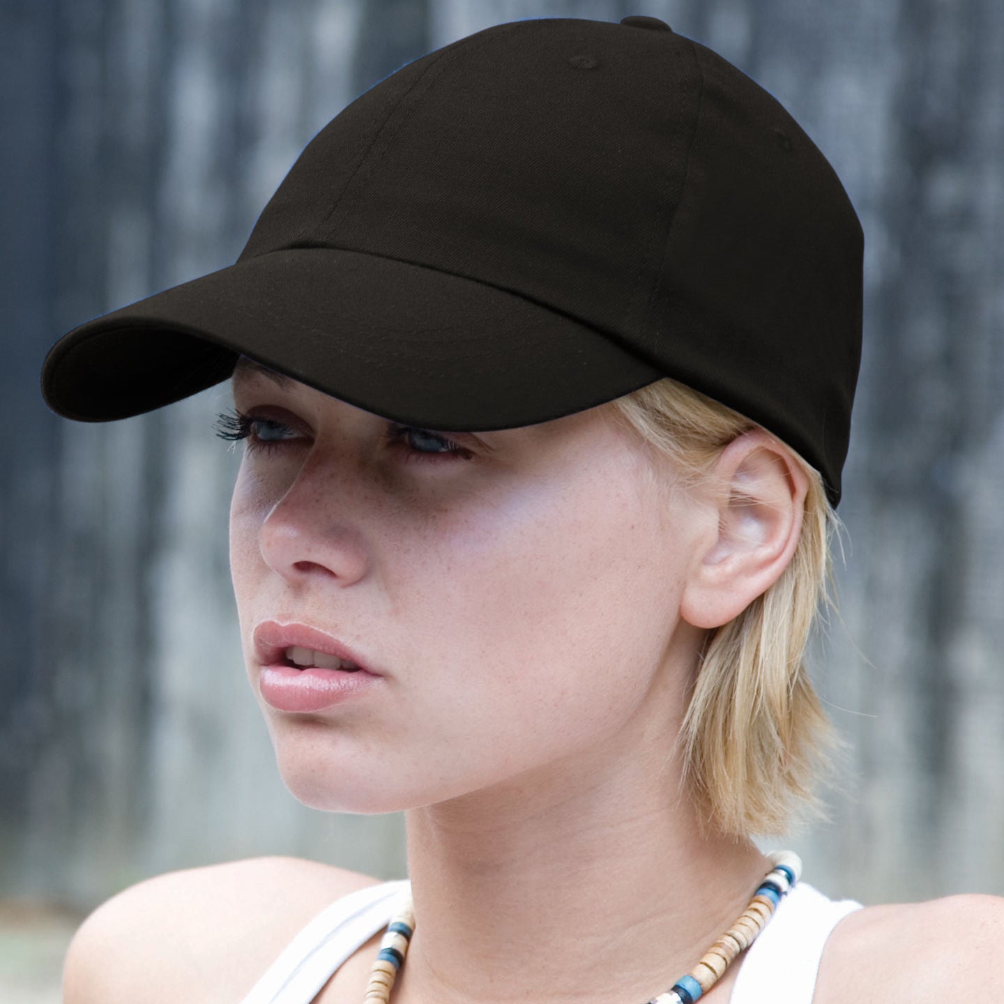 Black - Back - Result Unisex Low Profile Heavy Brushed Cotton Baseball Cap