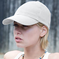 White - Back - Result Unisex Low Profile Heavy Brushed Cotton Baseball Cap
