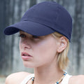 Navy Blue - Back - Result Unisex Low Profile Heavy Brushed Cotton Baseball Cap