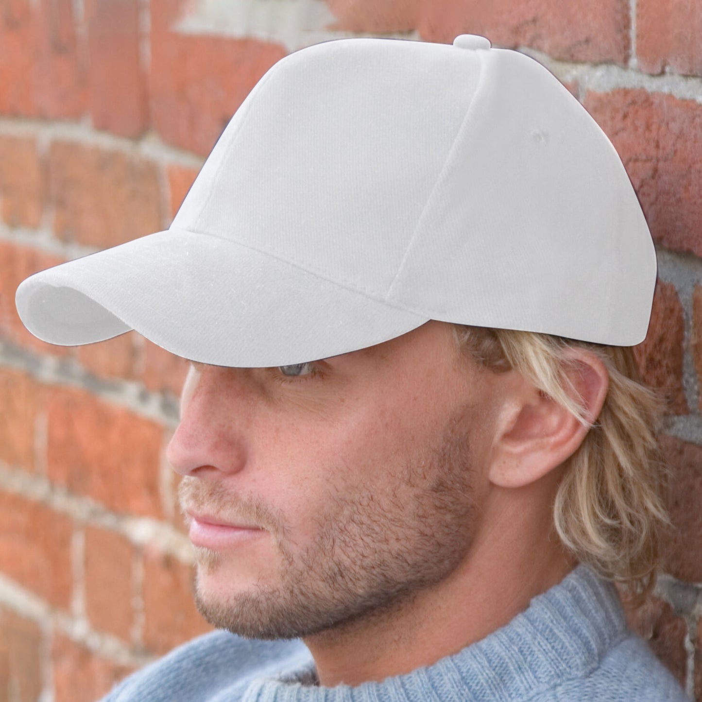 White - Back - Result Pro Style Heavy Brushed Cotton Baseball Cap
