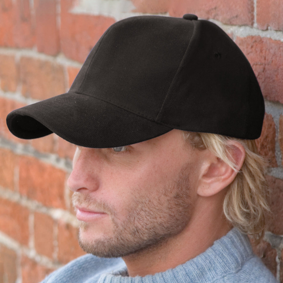 Black - Back - Result Pro Style Heavy Brushed Cotton Baseball Cap