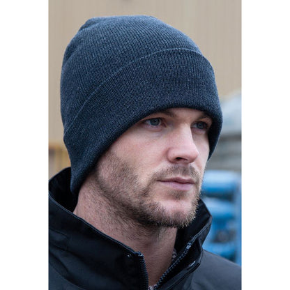 Navy Blue - Back - Result Wooly Heavyweight Knit Thermal Winter-Ski Hat