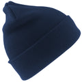 Navy Blue - Front - Result Wooly Heavyweight Knit Thermal Winter-Ski Hat