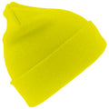 Hi-Vis Yellow - Front - Result Woolly Thermal Ski-Winter Hat with 3M Thinsulate Insulation
