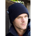 Navy Blue - Side - Result Woolly Thermal Ski-Winter Hat with 3M Thinsulate Insulation