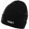 Black - Back - Result Woolly Thermal Ski-Winter Hat with 3M Thinsulate Insulation