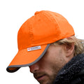 Hi Vis Orange - Side - Result Unisex High-Vis Baseball Cap (3M)