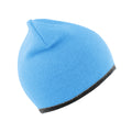Aqua-Grey - Front - Result Unisex Reversible Fashion Fit Winter Beanie Hat
