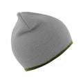 Stone-Olive - Front - Result Unisex Reversible Fashion Fit Winter Beanie Hat