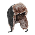 Jet Black - Front - Result Unisex Classic Thermal Winter-Ski Sherpa Trapper Hat