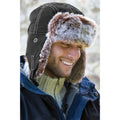 Jet Black - Back - Result Unisex Classic Thermal Winter-Ski Sherpa Trapper Hat