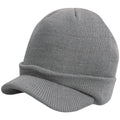 Cool Grey - Front - Result Unisex Esco Army Knitted Winter Hat