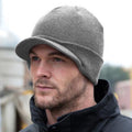 Cool Grey - Back - Result Unisex Esco Army Knitted Winter Hat