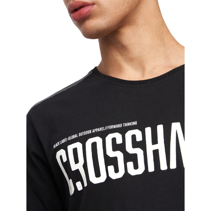 Black-Grey Marl - Lifestyle - Crosshatch Mens Compounds T-Shirt