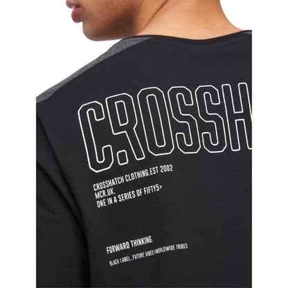 Black-Grey Marl - Pack Shot - Crosshatch Mens Compounds T-Shirt