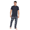 Burgundy - Close up - Duck and Cover Mens Callister Pyjama Set