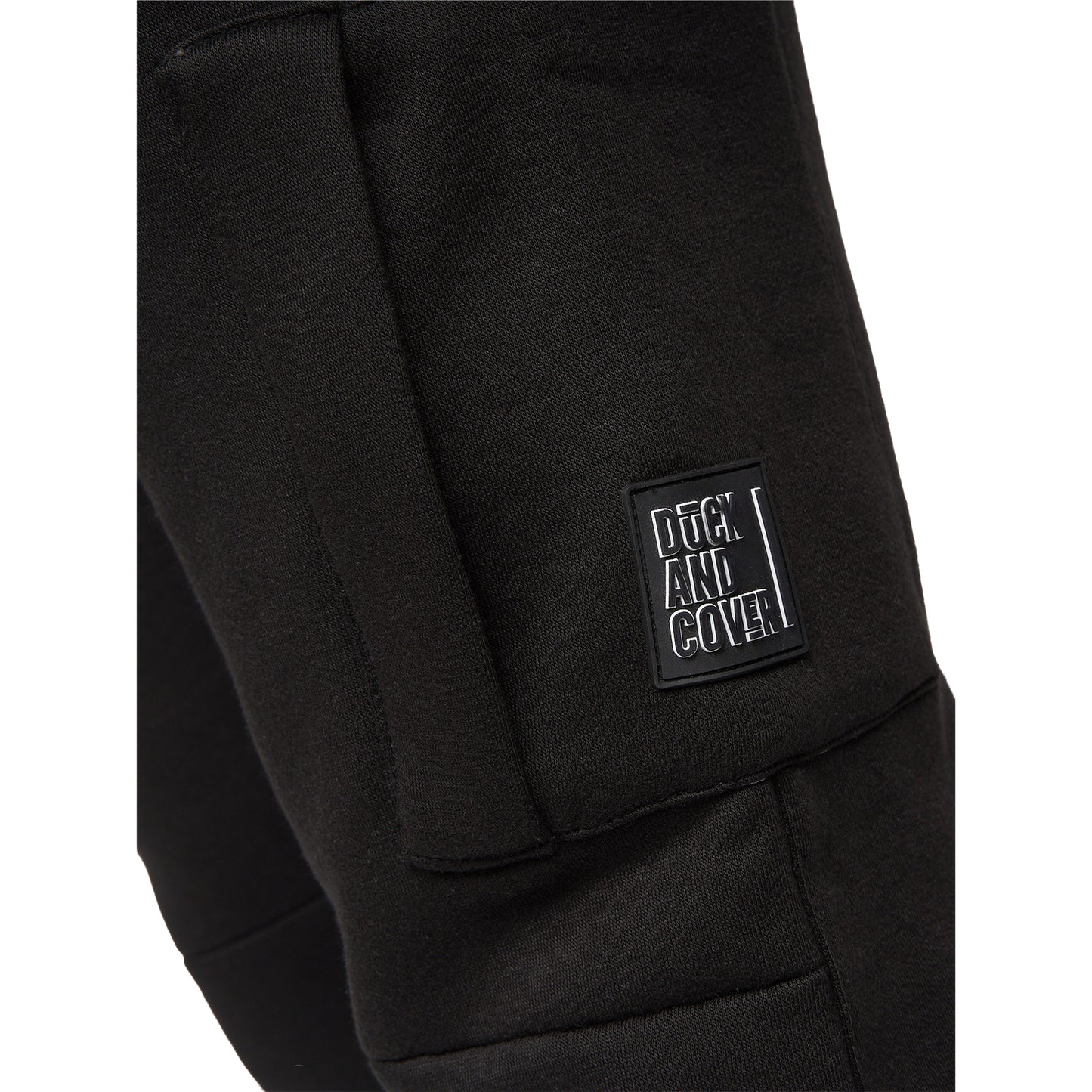 Black - Side - Duck and Cover Mens Milgate Jogging Bottoms