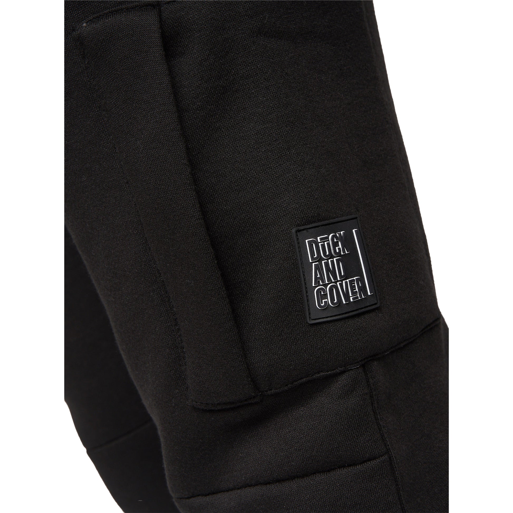 Black - Side - Duck and Cover Mens Milgate Jogging Bottoms