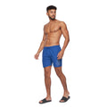 Blue - Lifestyle - Crosshatch Mens Allred Swim Shorts