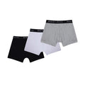 Grey-White-Black - Front - Bewley & Ritch Mens Domoch Boxer Shorts (Pack of 3)