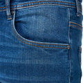 Stone Wash - Side - Born Rich Mens Alaric Leather Patch Jeans