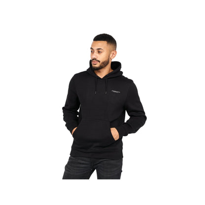 Black-Grey Marl - Back - Crosshatch Mens Traymax Hoodie (Pack Of 2)